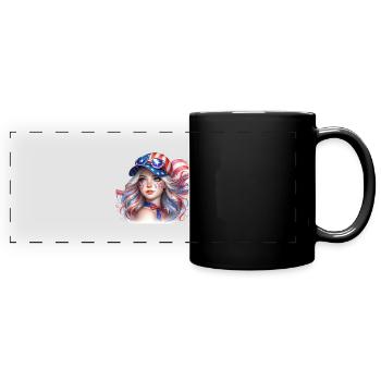 Patriot youngster - Full Colour Panoramic Mug - black - Front