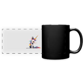 licorne mignone t-shirt - Mug panoramique uni - noir - Devant