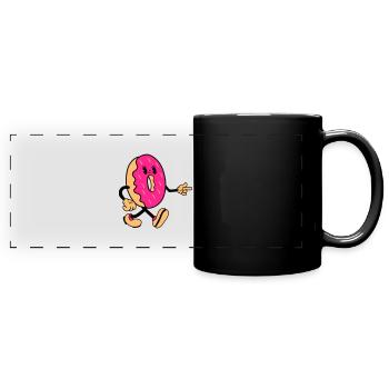 Bande dessinée Donut - Mug panoramique uni - noir - Devant
