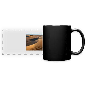 Harmonie désertique au crépuscule - Mug panoramique uni - noir - Devant