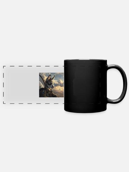 Donkey - Full Colour Panoramic Mug - black