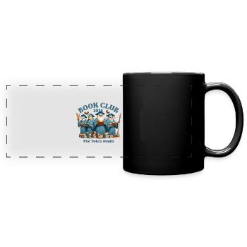 Book Club 2024 Tee: Dive into Stories with Scholar - Full Colour Panoramic Mug - black - Front