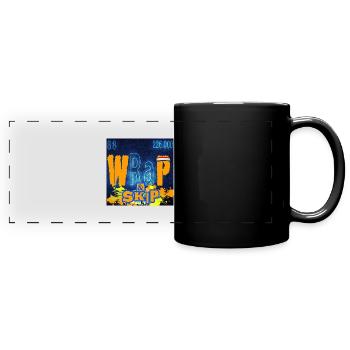"WRAP & SKIP" Design von ALLEYHOP - Panorama-Tasse farbig - Schwarz - Vorne