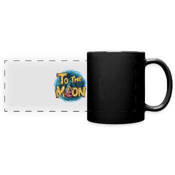 To The Moon - Full Colour Panoramic Mug - black - Front