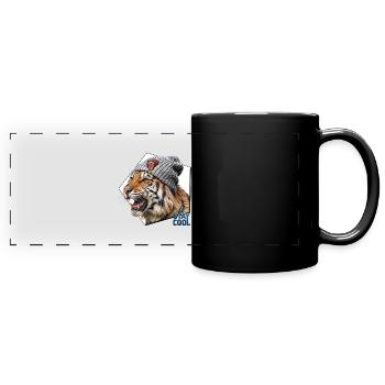 Chilled Out Streifen - Panorama-Tasse farbig - Schwarz - Vorne