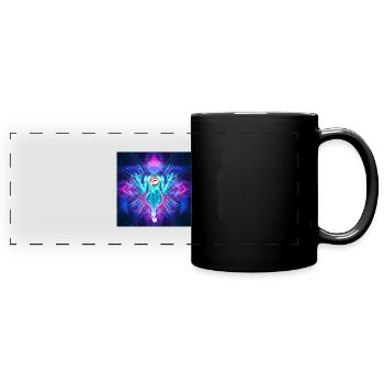 "Avalokiteśvara" Psytrance Goa Trance Style/Clair - Mug panoramique uni - noir - Devant
