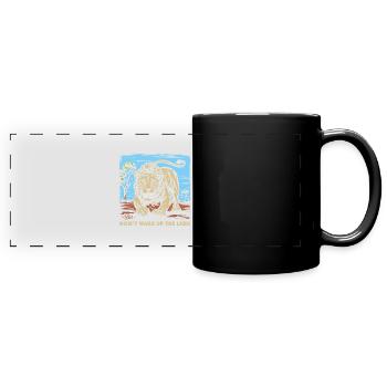 African Lion 2024 01 - Full Colour Panoramic Mug - black - Front