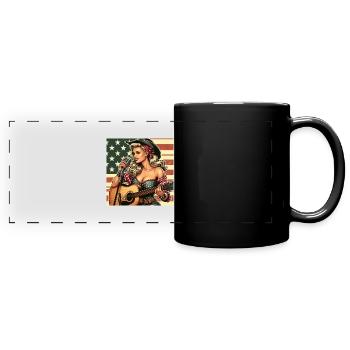 Country Music - musique country - Mug panoramique uni - noir - Devant