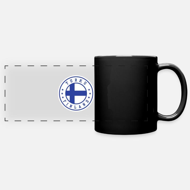 Turku Finland - Full Colour Panoramic Mug - black