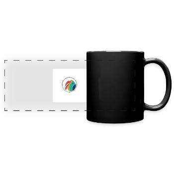 Lippen - Panorama-Tasse farbig - Schwarz - Vorne