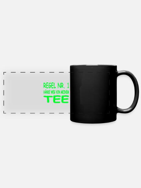 Tee - Panorama-Tasse farbig - Schwarz