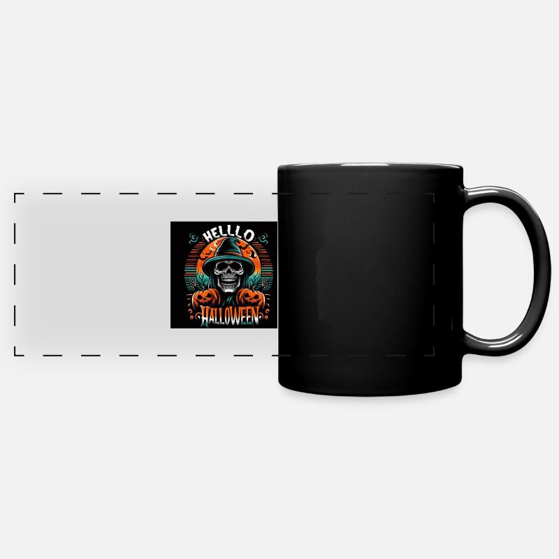 Hello Halloween - Full Colour Panoramic Mug - black