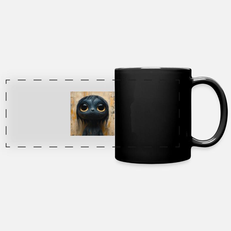 Außerirdisches Haustier - Panorama-Tasse farbig - Schwarz