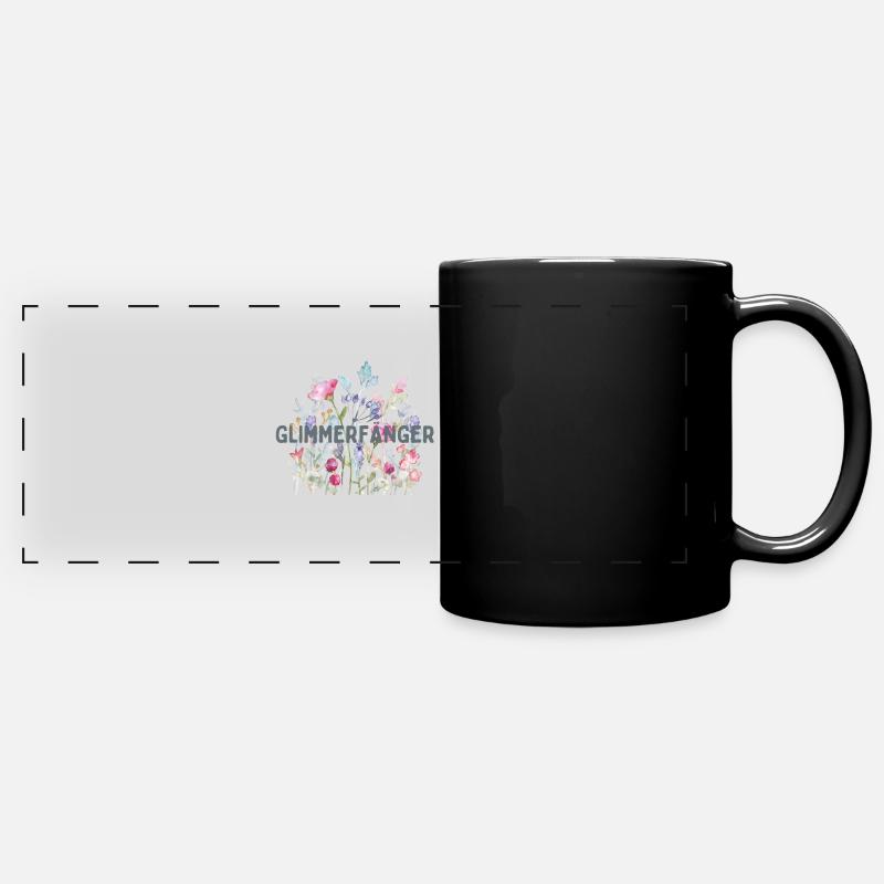 Flowers | Stickers | Mica Catcher - Full Colour Panoramic Mug - black