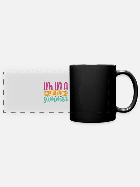 Im In A Flip Flop Summer - Full Colour Panoramic Mug - black