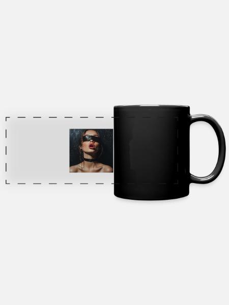 Frech - Panorama-Tasse farbig - Schwarz