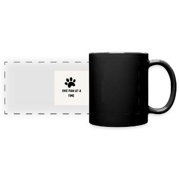 Positive Paw - Full Colour Panoramic Mug - black - Front