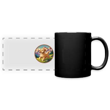 Golden Doodles Berge Vitage - Panorama-Tasse farbig - Schwarz - Vorne