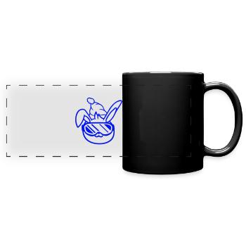 Hase Skibrille Skihase Skifahren Ski Brille Mütze - Panorama-Tasse farbig - Schwarz - Vorne