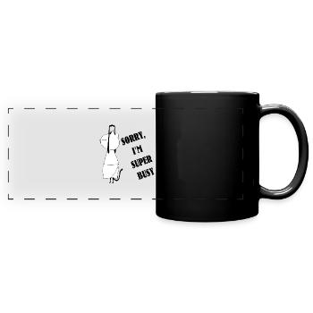 Nekochan Antonio Super busy - Panorama-Tasse farbig - Schwarz - Vorne