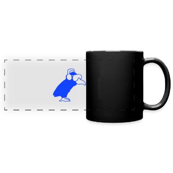 Rabe DJ Club Musik hören Sonnenbrille Kopfhörer - Panorama-Tasse farbig - Schwarz - Vorne