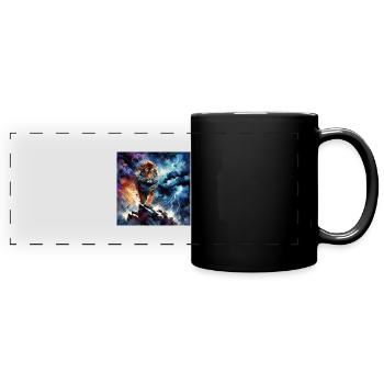 A majestic tiger - Full Colour Panoramic Mug - black - Front