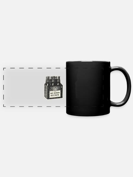 My Kinda Six Pack - Full Colour Panoramic Mug - black