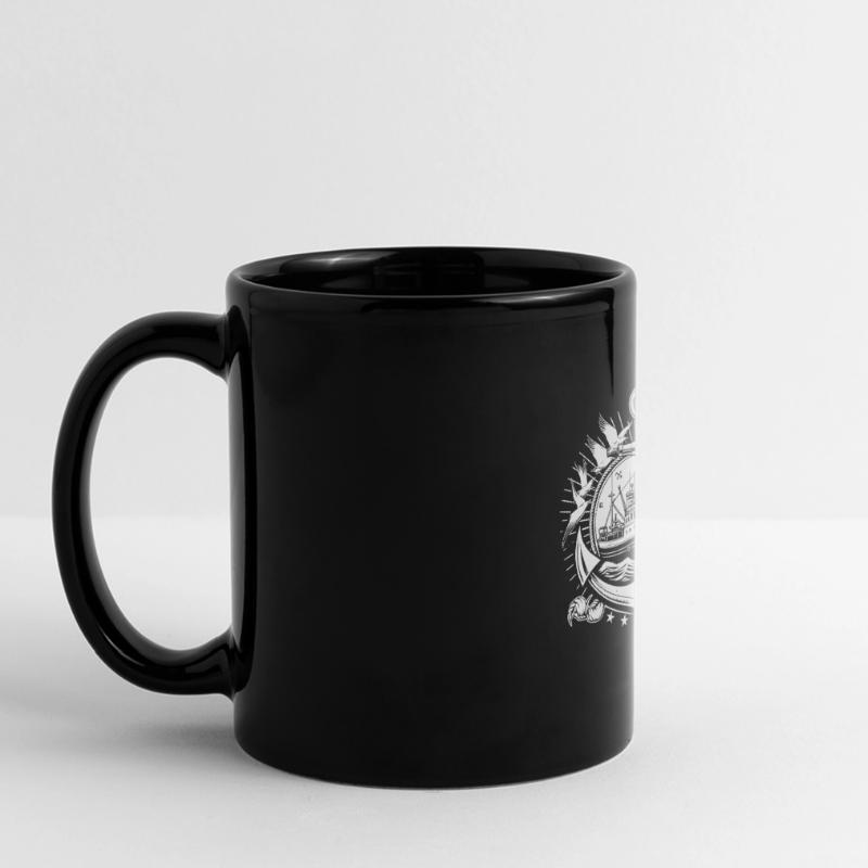 Logo de bateau de pêche Mug panoramique uni