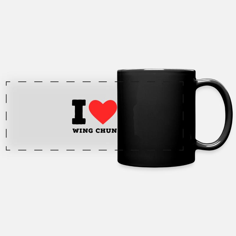 J’adore le wing chun - Mug panoramique uni - noir