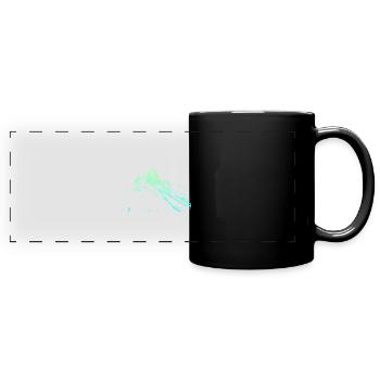 Berge Verlauf Silhouette - Panorama-Tasse farbig - Schwarz - Vorne