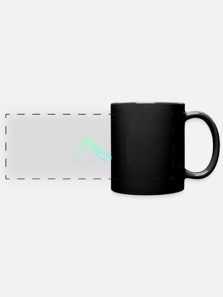 Silhouette du parcours de montagne - Mug panoramique uni - noir