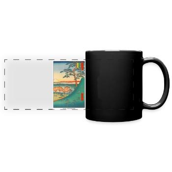 Japanische Kunst Hiroshige - Panorama-Tasse farbig - Schwarz - Vorne