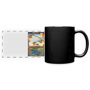 Japanische Kunst Hiroshige - Panorama-Tasse farbig - Schwarz - Vorne