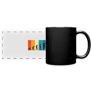 Evolution Skateboarder Skateboard Skater Skate - Panorama-Tasse farbig - Schwarz - Vorne