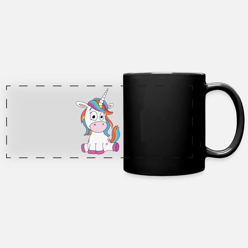Licorne douce Personnaliser - Mug panoramique uni - noir