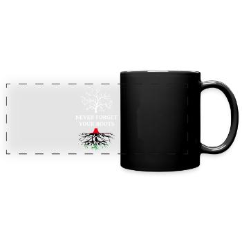 Libyen Never Forget Your Roots - Panorama-Tasse farbig - Schwarz - Vorne