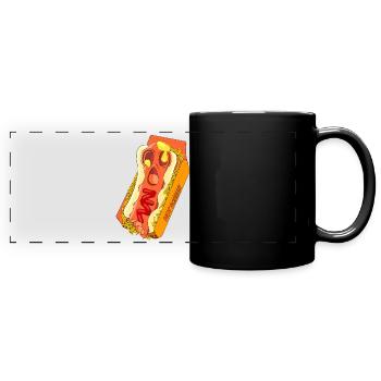 HEISSER SCHREI - Panorama-Tasse farbig - Schwarz - Vorne