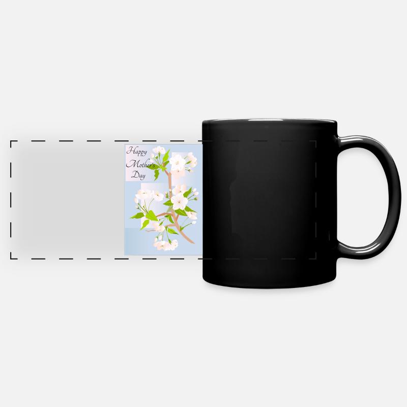 Bonne fête des mères - Mug panoramique uni - noir