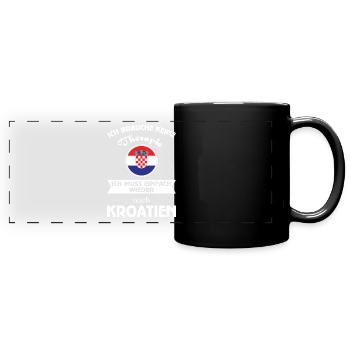 Keine Therapie - Kroatien - Panorama-Tasse farbig - Schwarz - Vorne