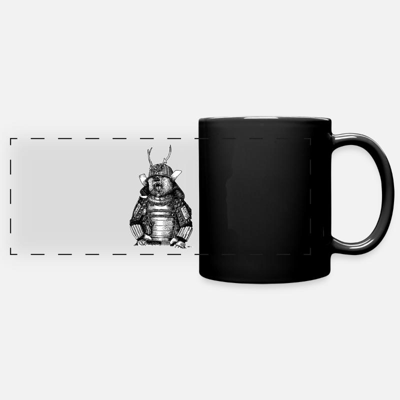 SAMOURAI BEAR - Full Colour Panoramic Mug - black