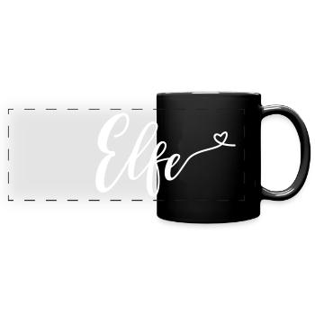 elfe - Panorama-Tasse farbig - Schwarz - Vorne