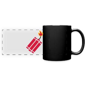 Dynamit Bombe - Panorama-Tasse farbig - Schwarz - Vorne