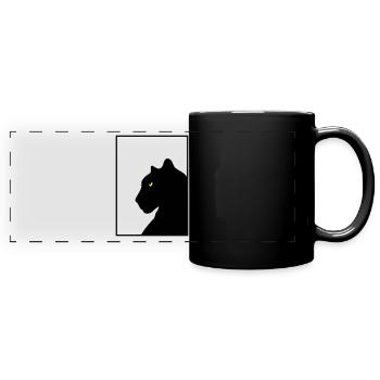 Panther black frame - Panorama-Tasse farbig - Schwarz - Vorne