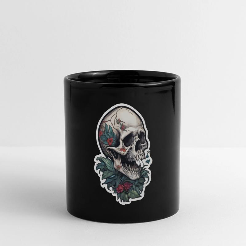 Conception de crâne d’impression de tatouage Mug panoramique uni