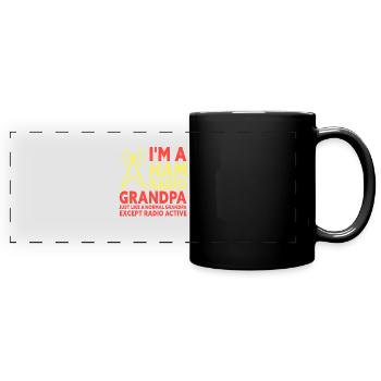 I'm A HAM Radio Grandpa Funny Amateur Radio - Full Colour Panoramic Mug - black - Front