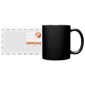 Grammy Grandma By Basketball Player Basketball Grammy - Full Colour Panoramic Mug - black - Front