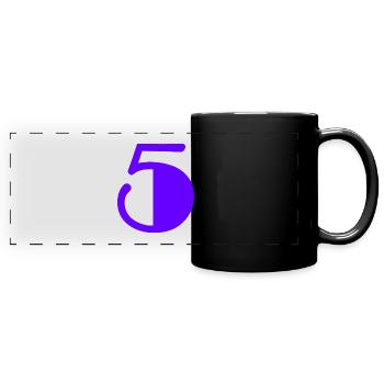 5 JAHRE. 5-JÄHRIGES JUBILÄUM. GEBURTSTAG 5 JAHRE. 5 - Panorama-Tasse farbig - Schwarz - Vorne