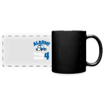 Kindergeburtstag Polizist 4 Jahre Kinder Polizei - Panorama-Tasse farbig - Schwarz - Vorne
