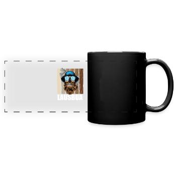 Lausbua Lederhosen - Panorama-Tasse farbig - Schwarz - Vorne