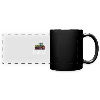 Lausbua Traktor Bayerischer Dialekt Herren - Panorama-Tasse farbig - Schwarz - Vorne